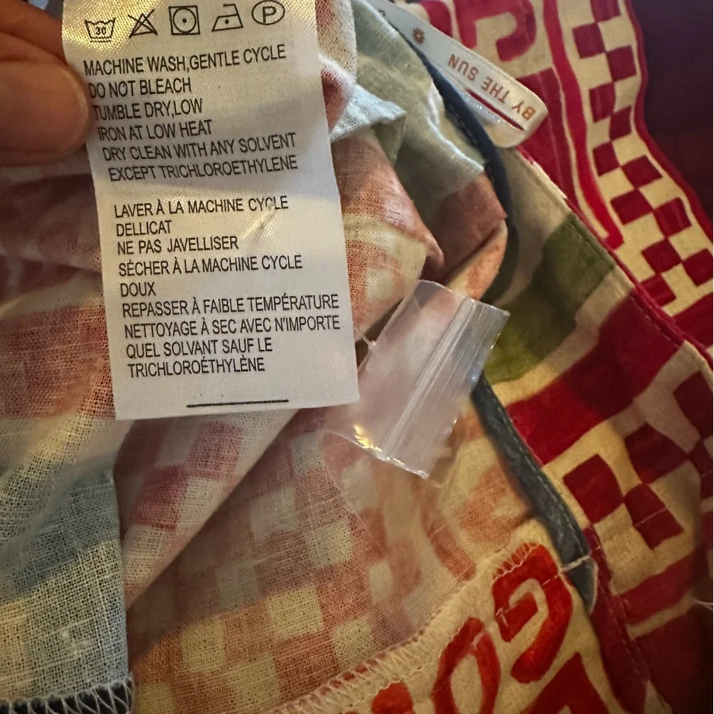 FARM Rio Multicolor Patchwork Wide-Leg Pants - Green, Blue, Red, Yellow - Picture 11 of 12